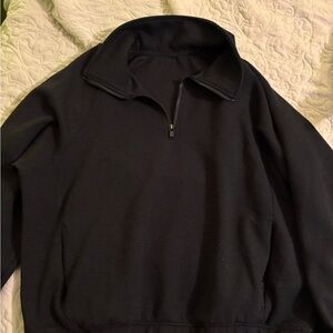 Women's Black Half-Zip Sweater